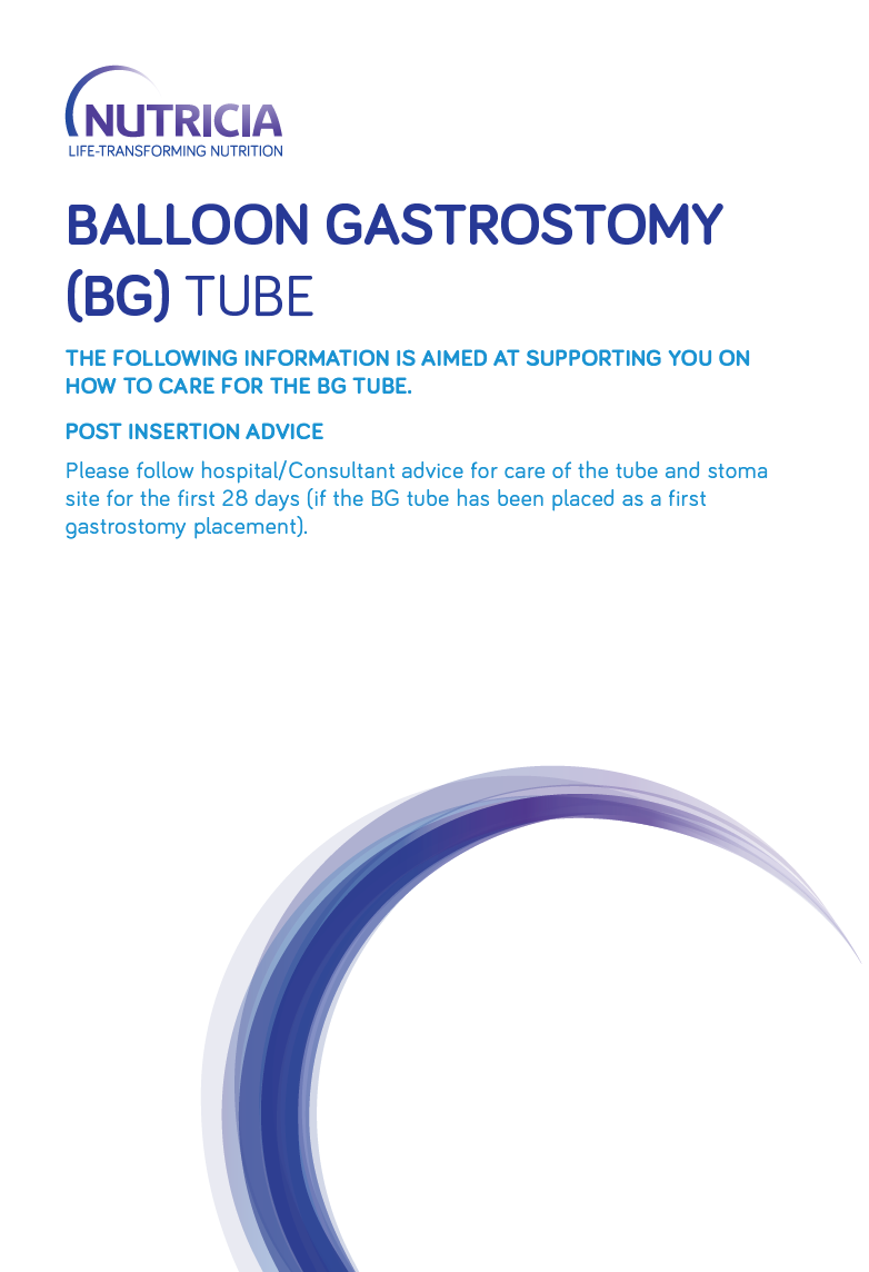 Balloon gastrostomy tube - adult advice sheet​
