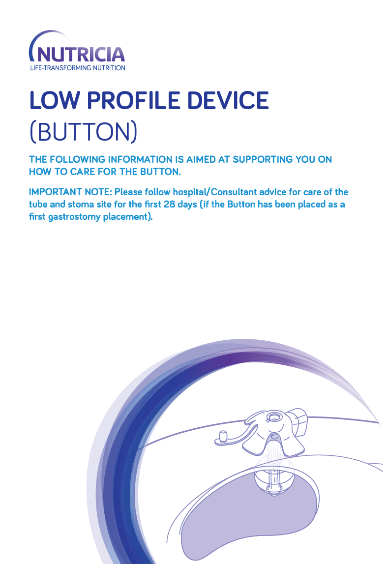 Low profile device - button - adult advice sheet