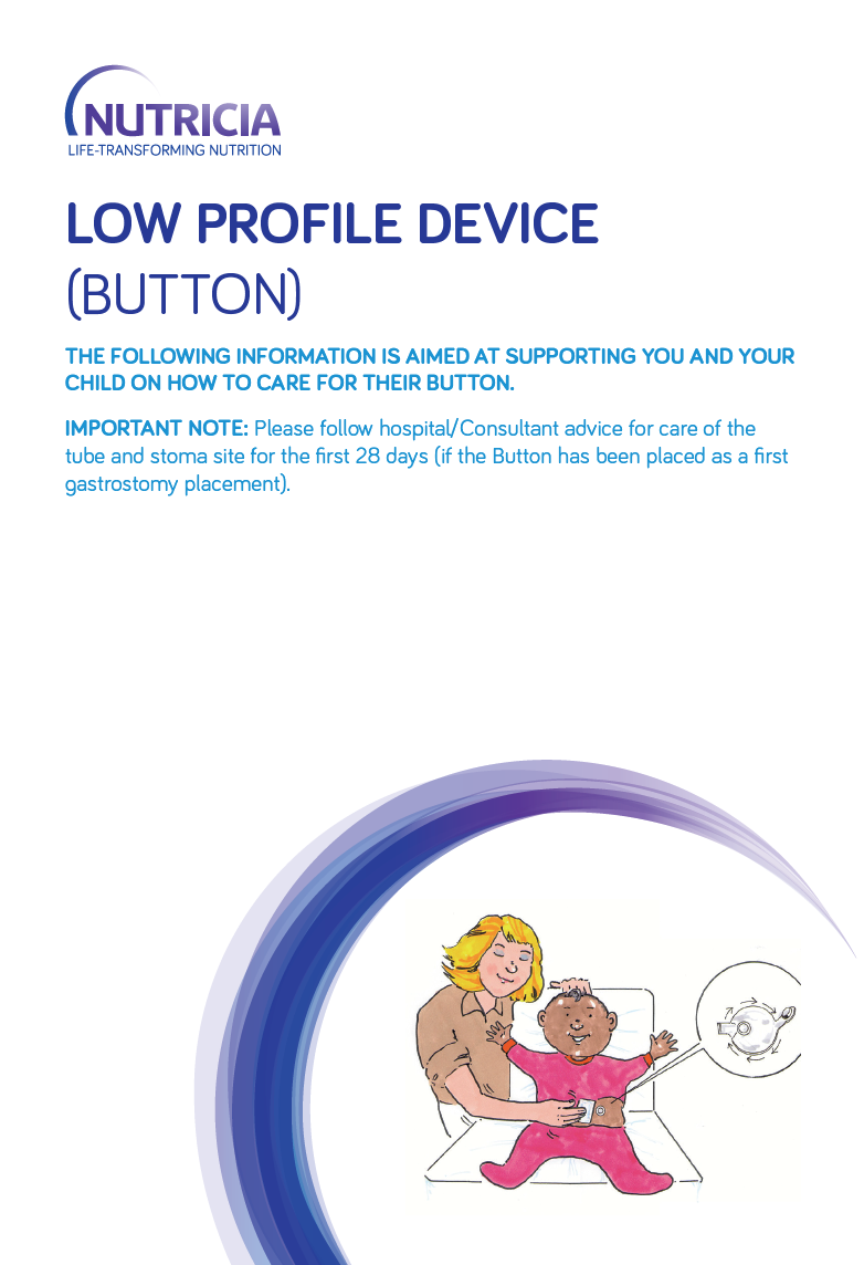 Low profile device - button - paediatric advice sheet