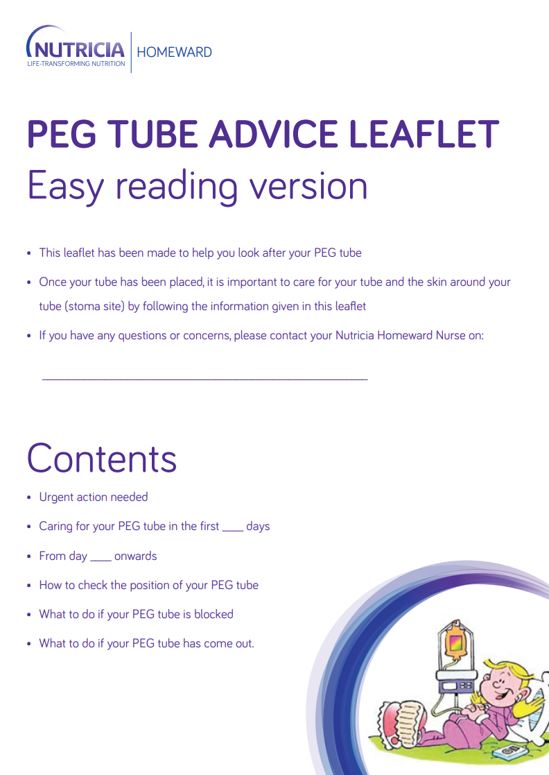 PEG advice leaflet - easy reading