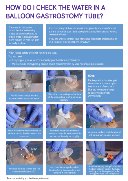 Tube feeding at gome - adult