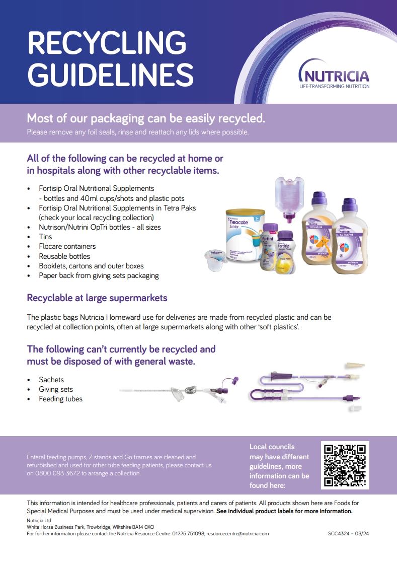 Recycling Nutricia plastics