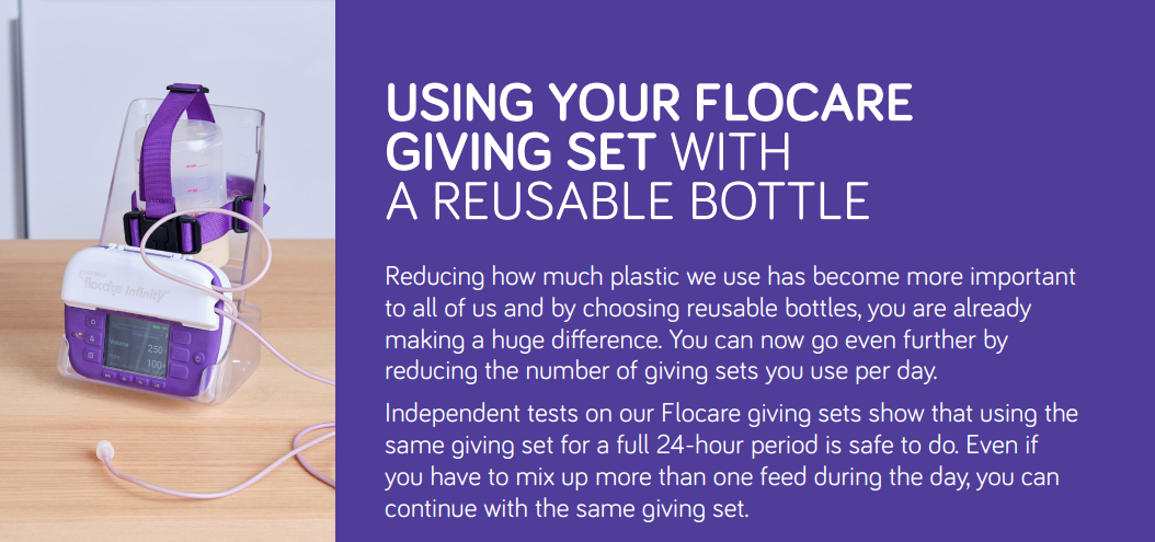 Using your Flocare giving set with a reusable bottle